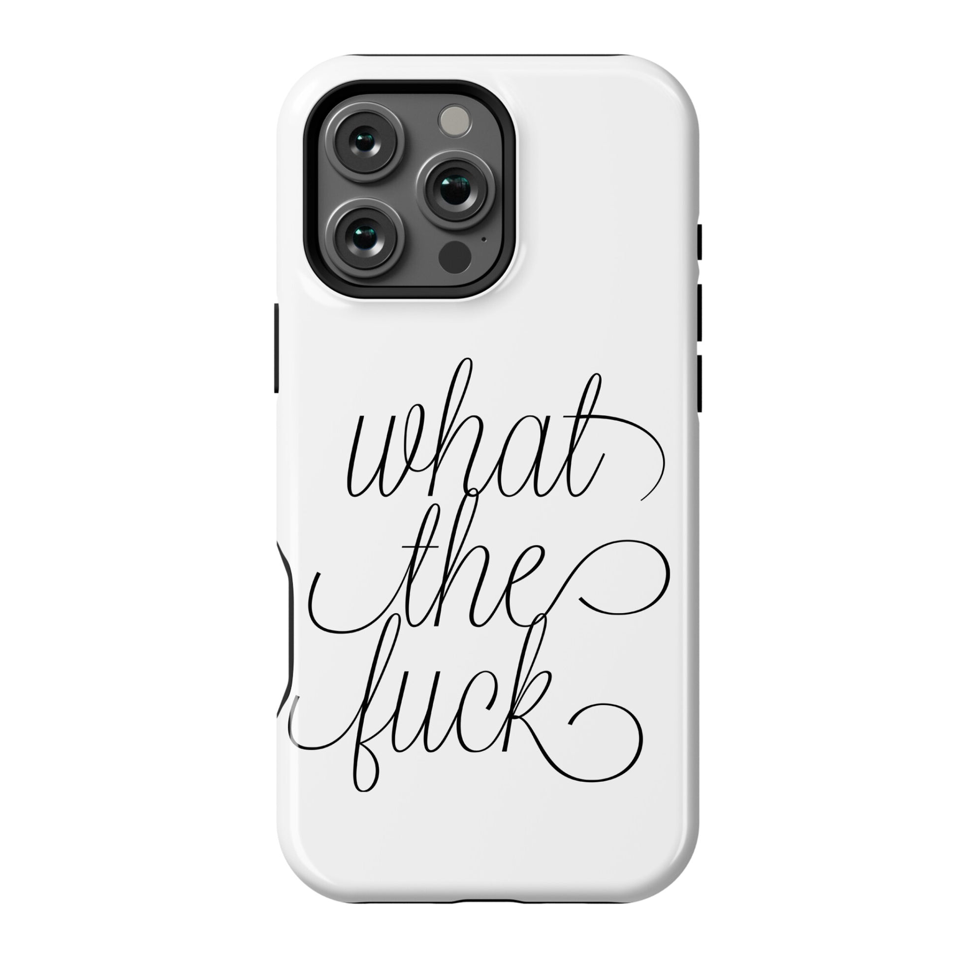 WTF Live Laugh Love Script Parody Phone Case
