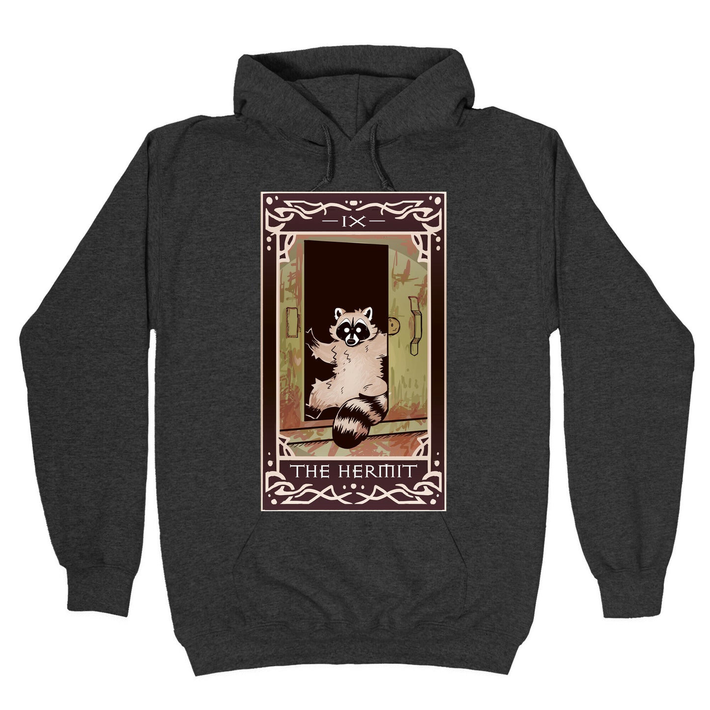 The Hermit Raccoon Tarot Card Hoodie