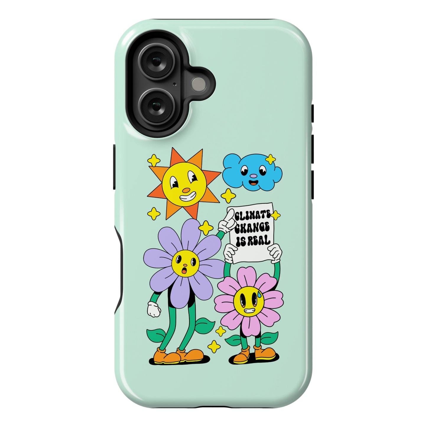 Climate Change Is Real Cartoon Phone Case
