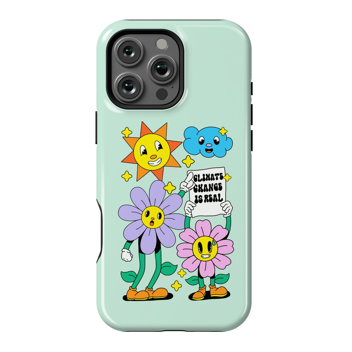 Climate Change Is Real Cartoon Phone Case