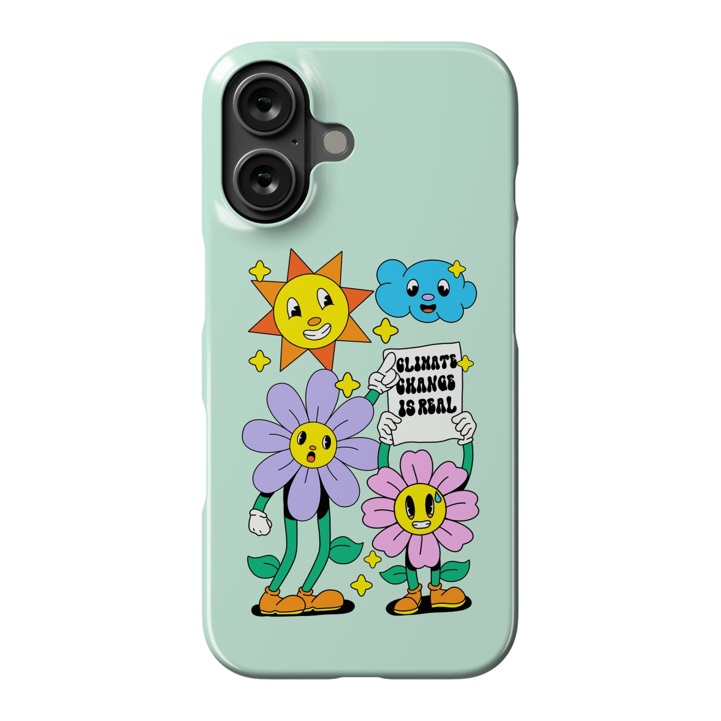 Climate Change Is Real Cartoon Phone Case