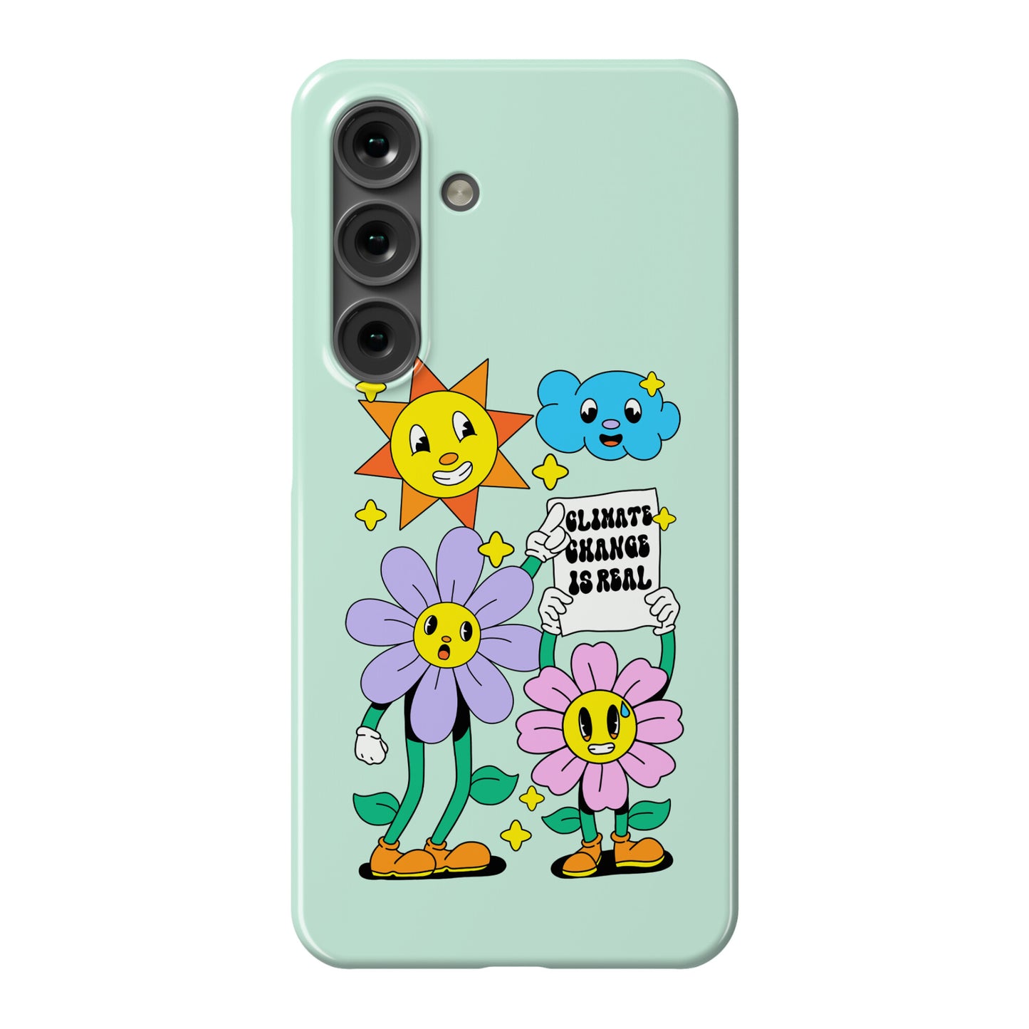 Climate Change Is Real Cartoon Phone Case