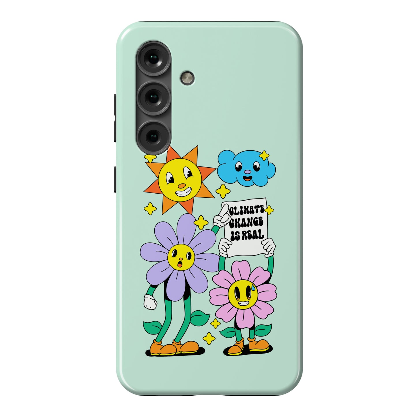 Climate Change Is Real Cartoon Phone Case