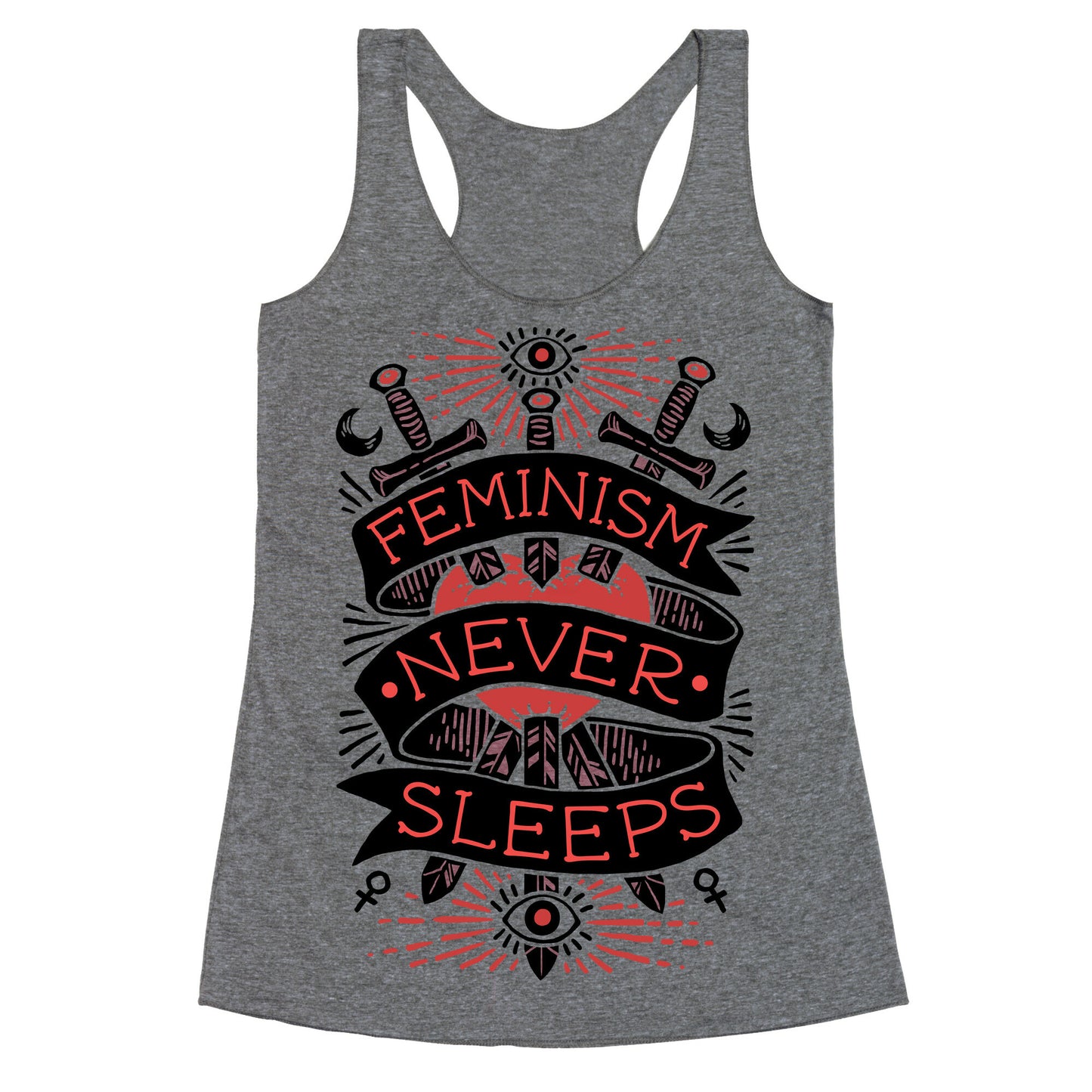 Feminism Never Sleeps Racerback Tank