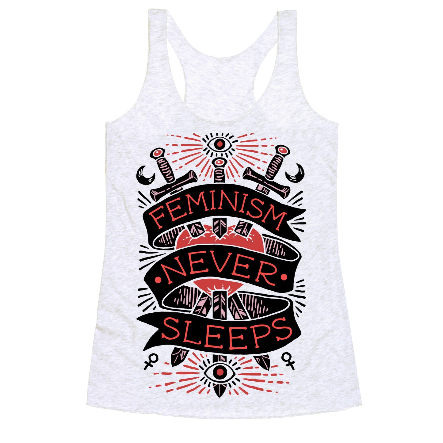 Feminism Never Sleeps Racerback Tank