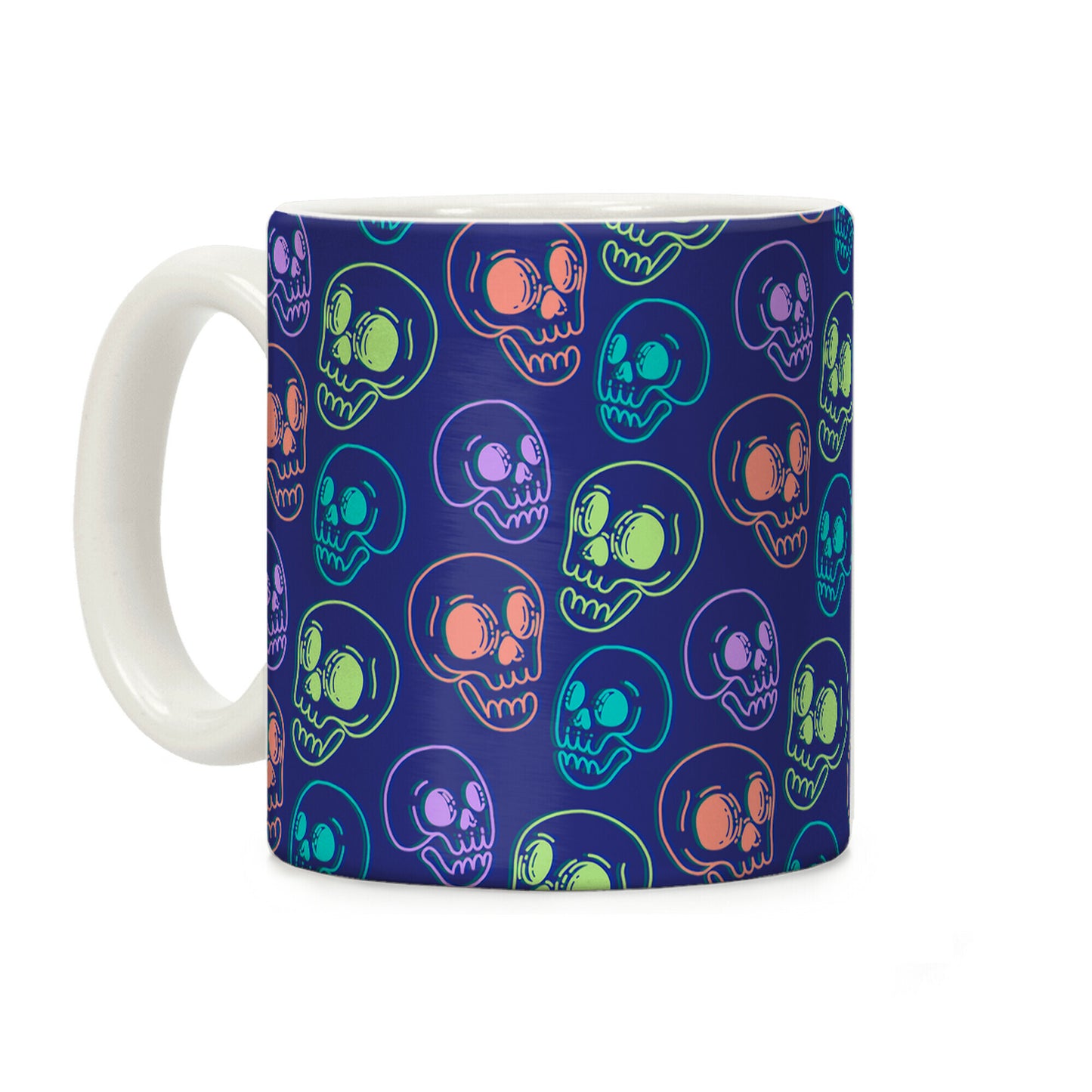 Pastel Skulls Glitch Coffee Mug