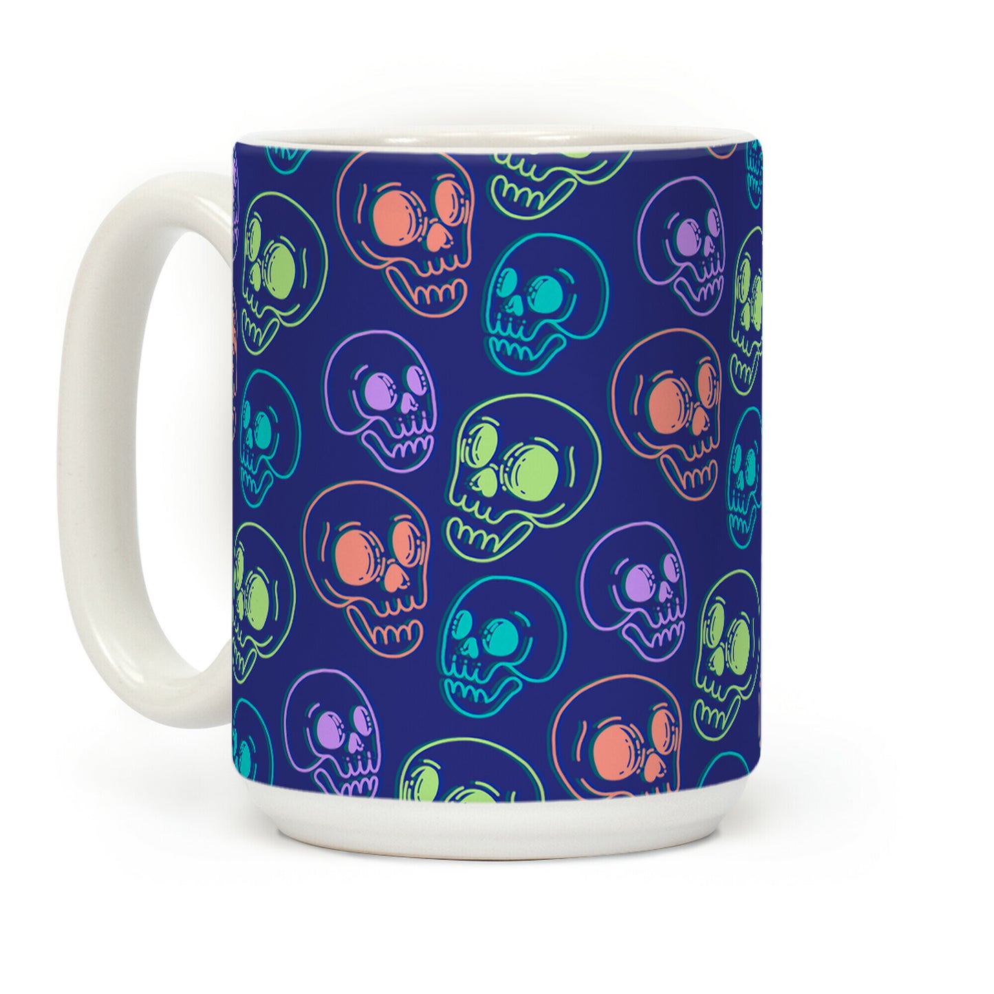 Pastel Skulls Glitch Coffee Mug