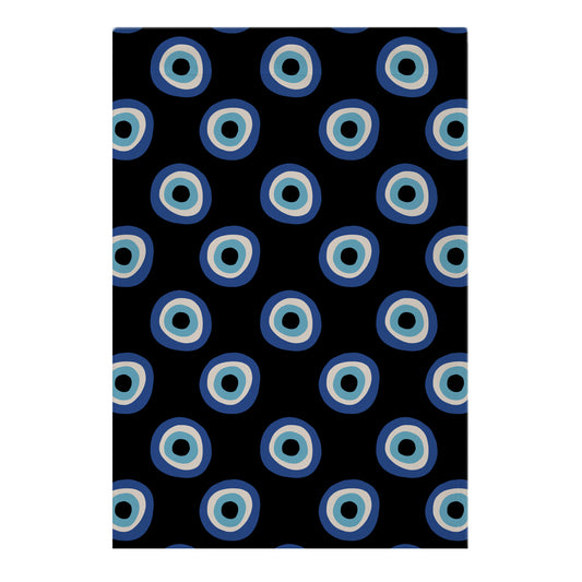 Evil Eye Pattern Black Garden Flag