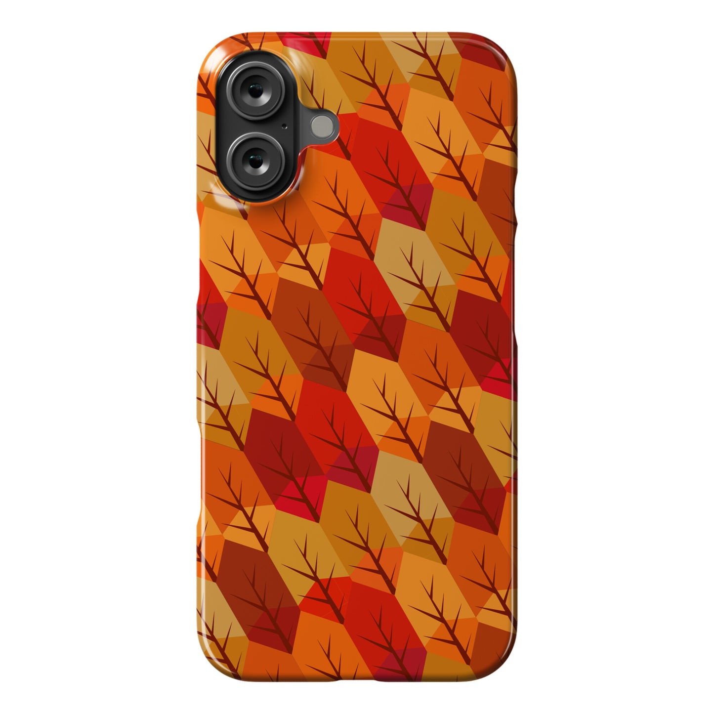 Geometric Fall Leaf Pattern Phone Case