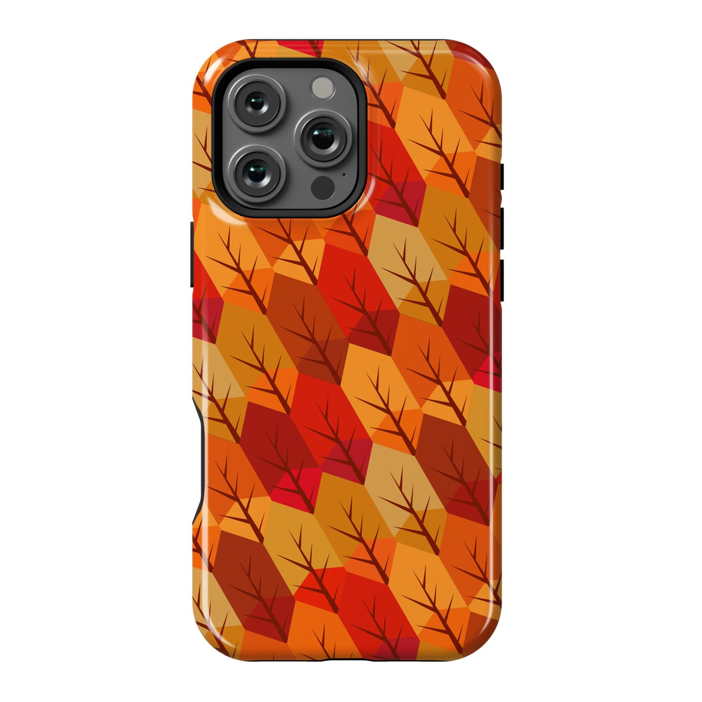 Geometric Fall Leaf Pattern Phone Case
