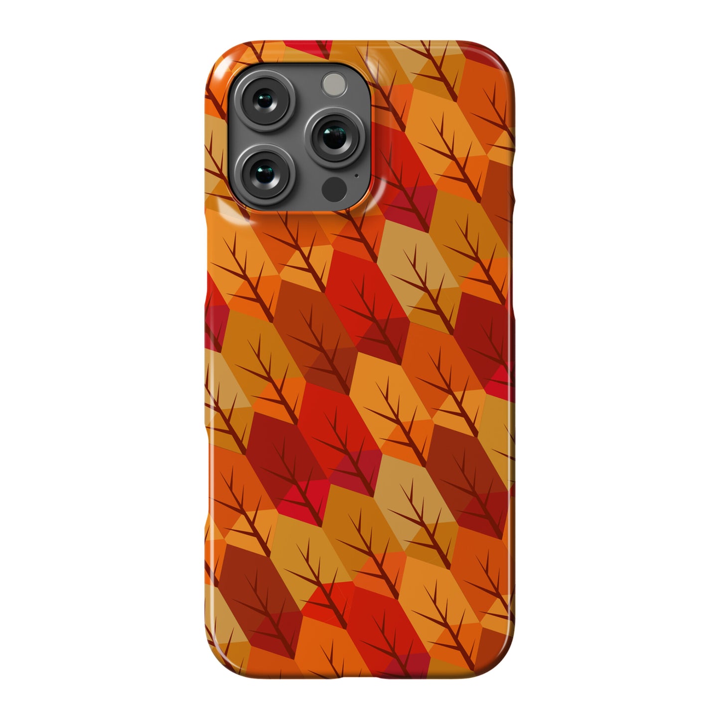 Geometric Fall Leaf Pattern Phone Case