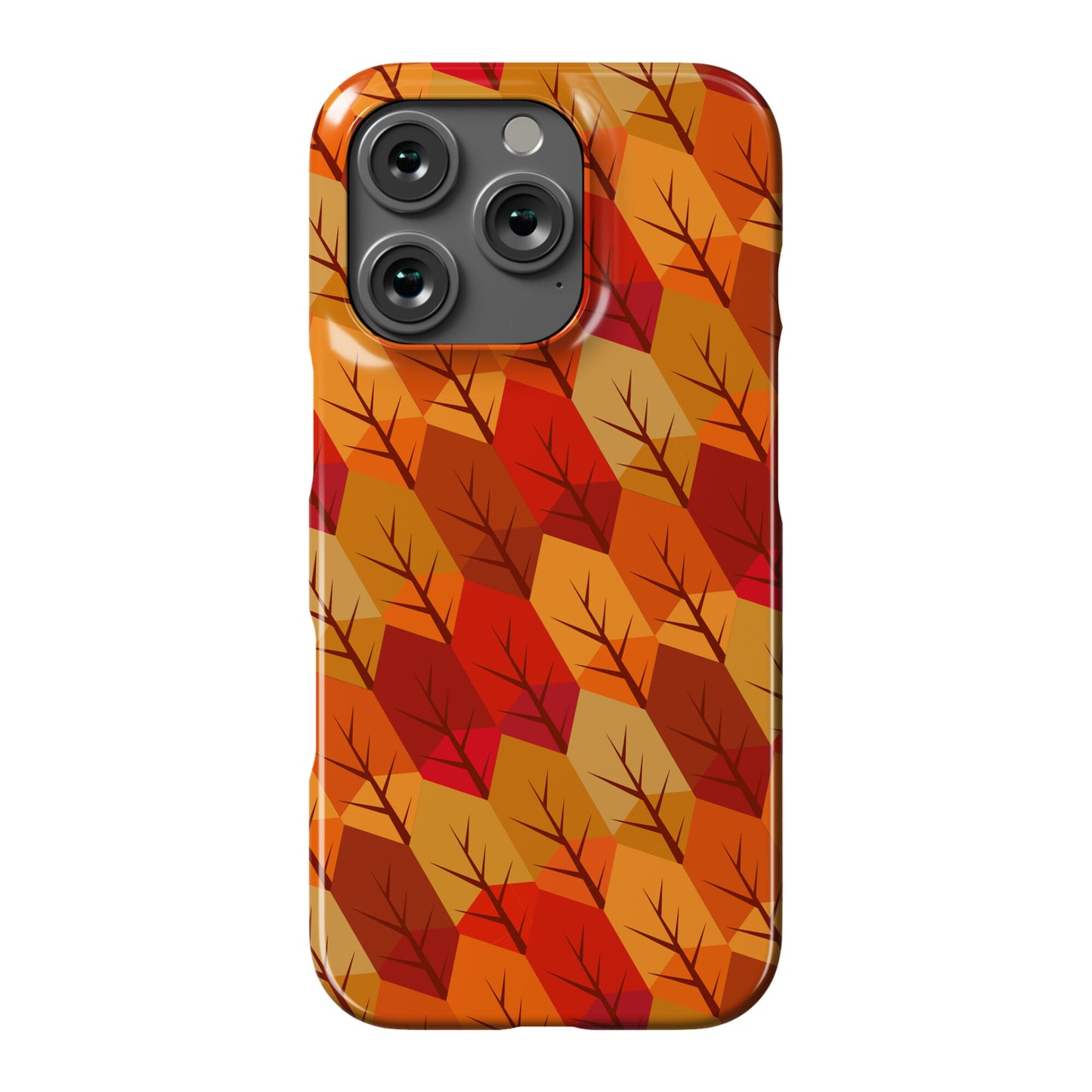 Geometric Fall Leaf Pattern Phone Case