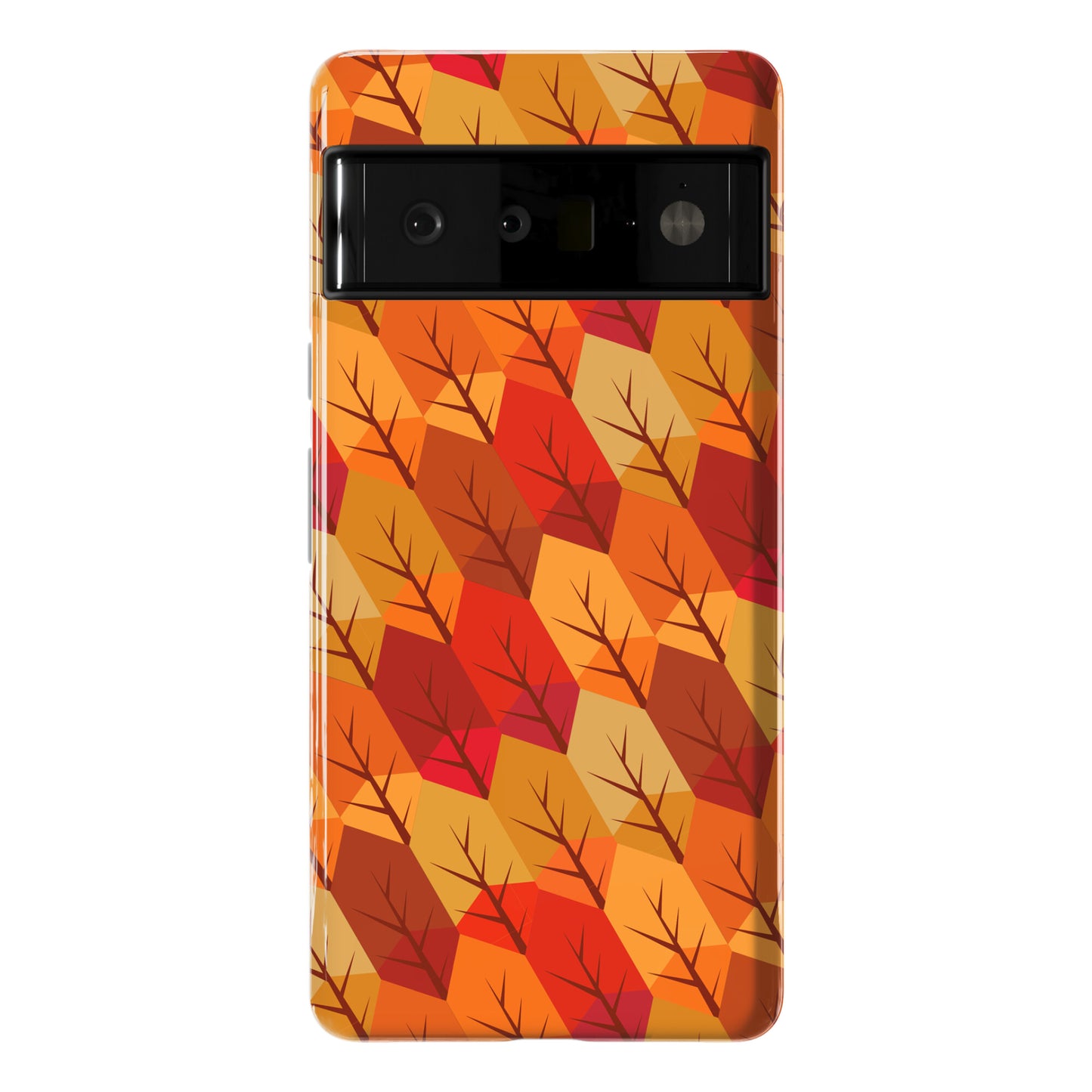 Geometric Fall Leaf Pattern Phone Case