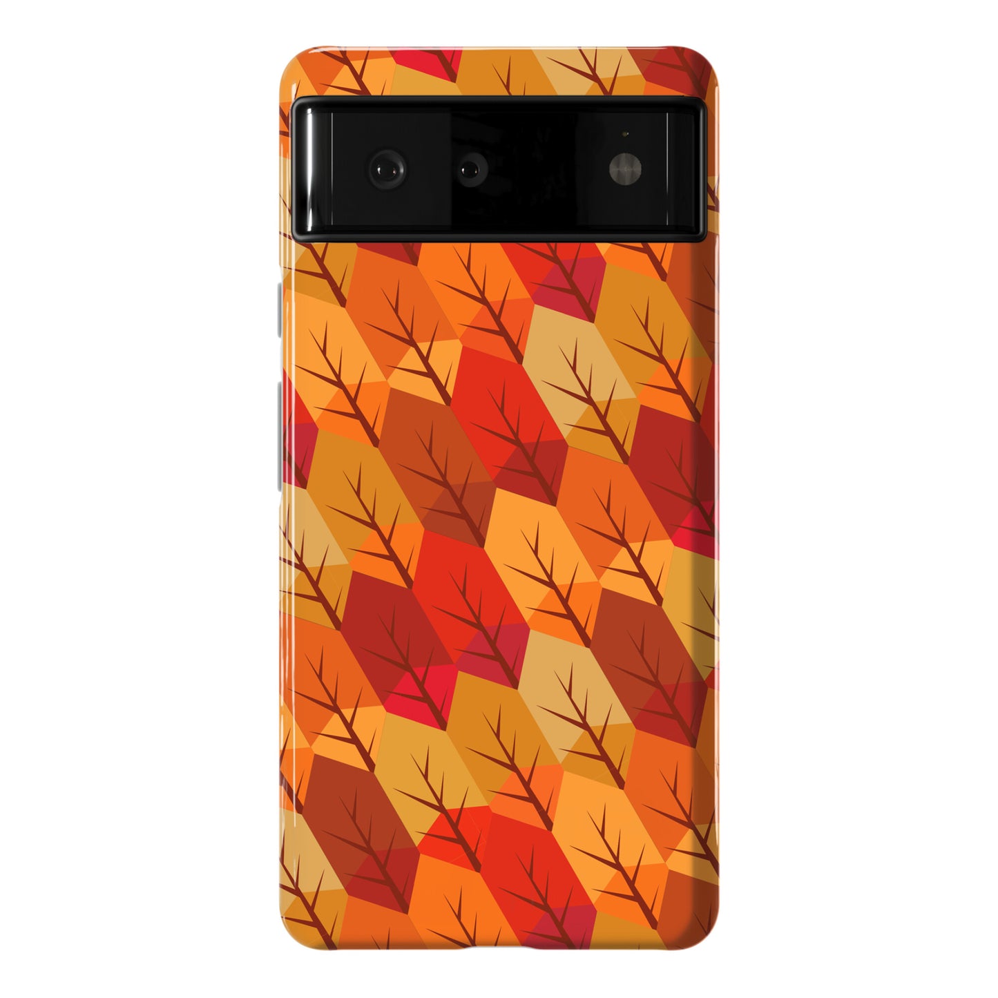 Geometric Fall Leaf Pattern Phone Case