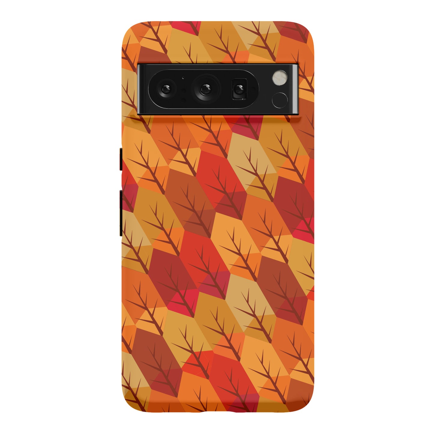 Geometric Fall Leaf Pattern Phone Case