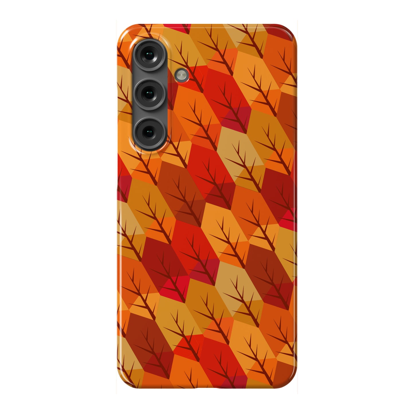 Geometric Fall Leaf Pattern Phone Case