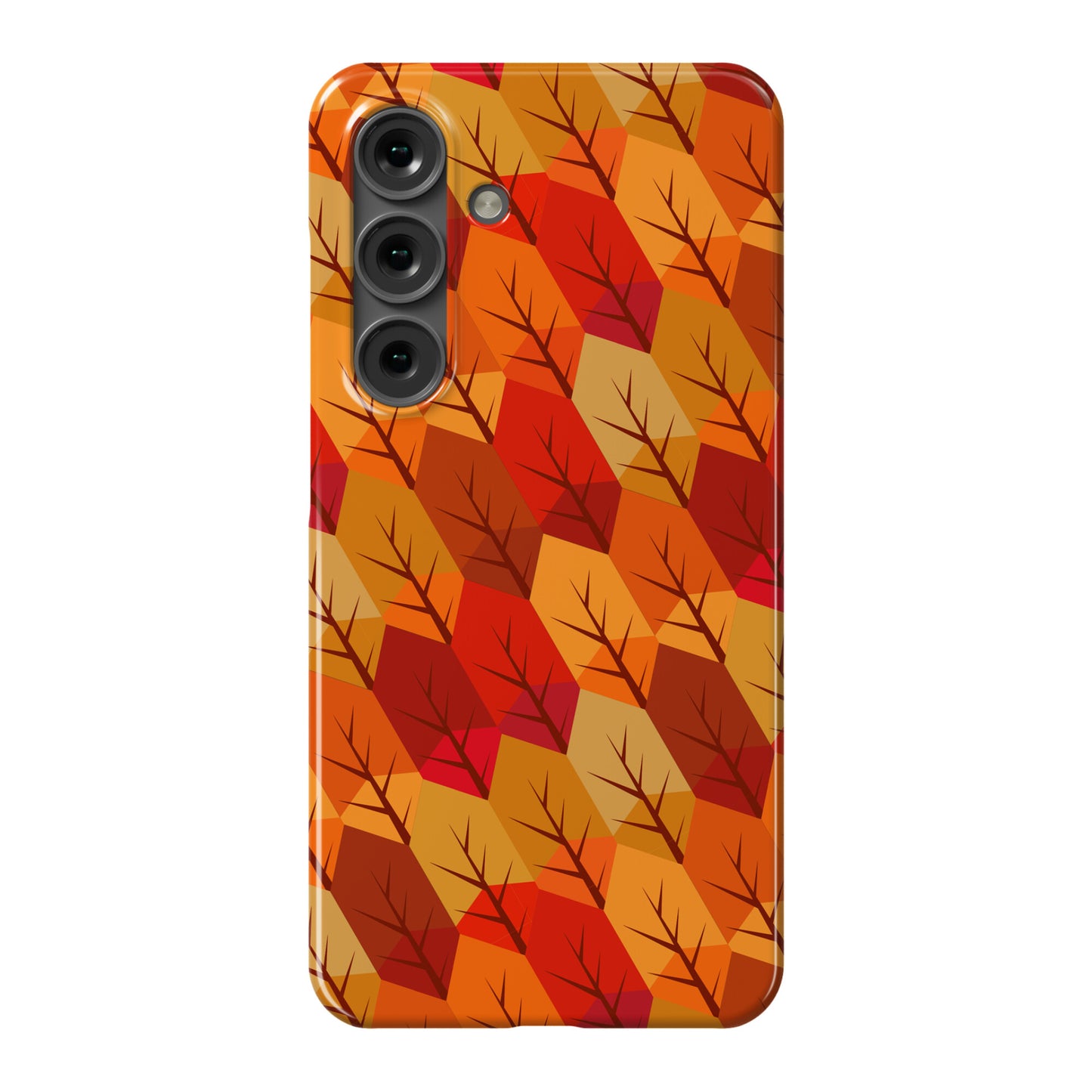 Geometric Fall Leaf Pattern Phone Case