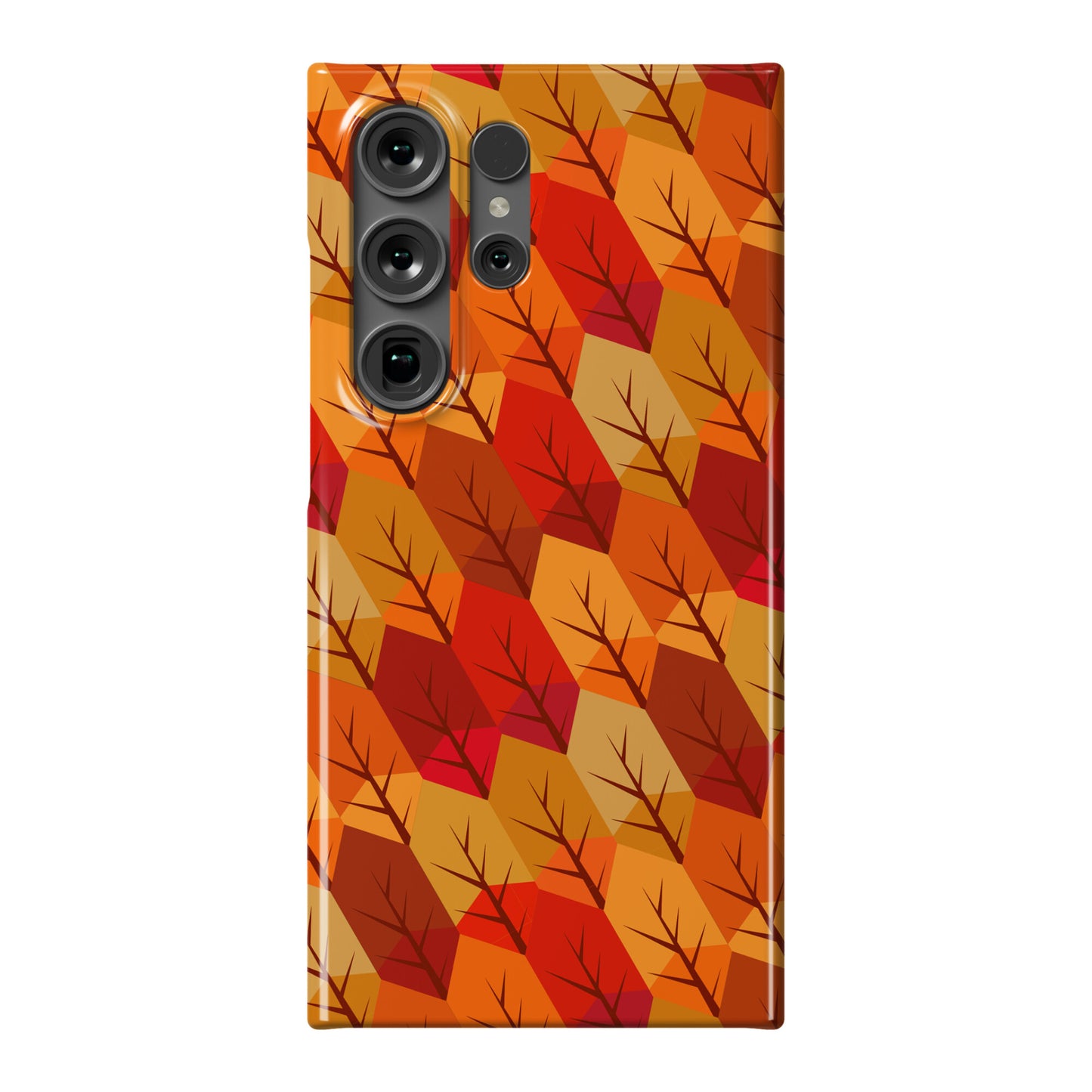 Geometric Fall Leaf Pattern Phone Case