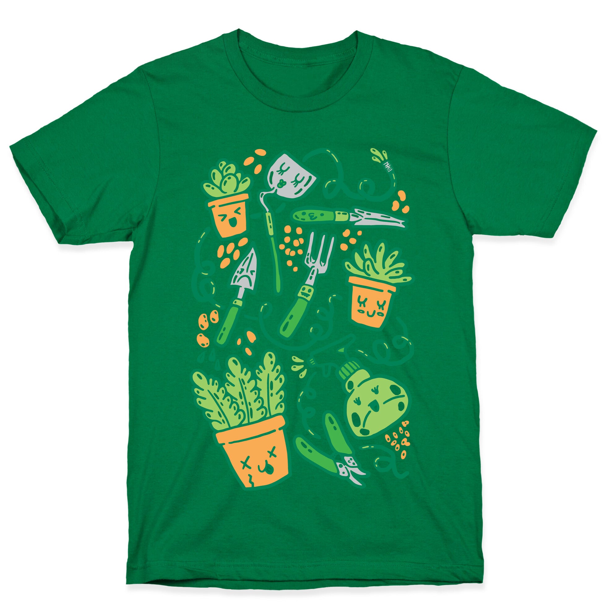 Kawaii Plants and Gardening Tools T-Shirt