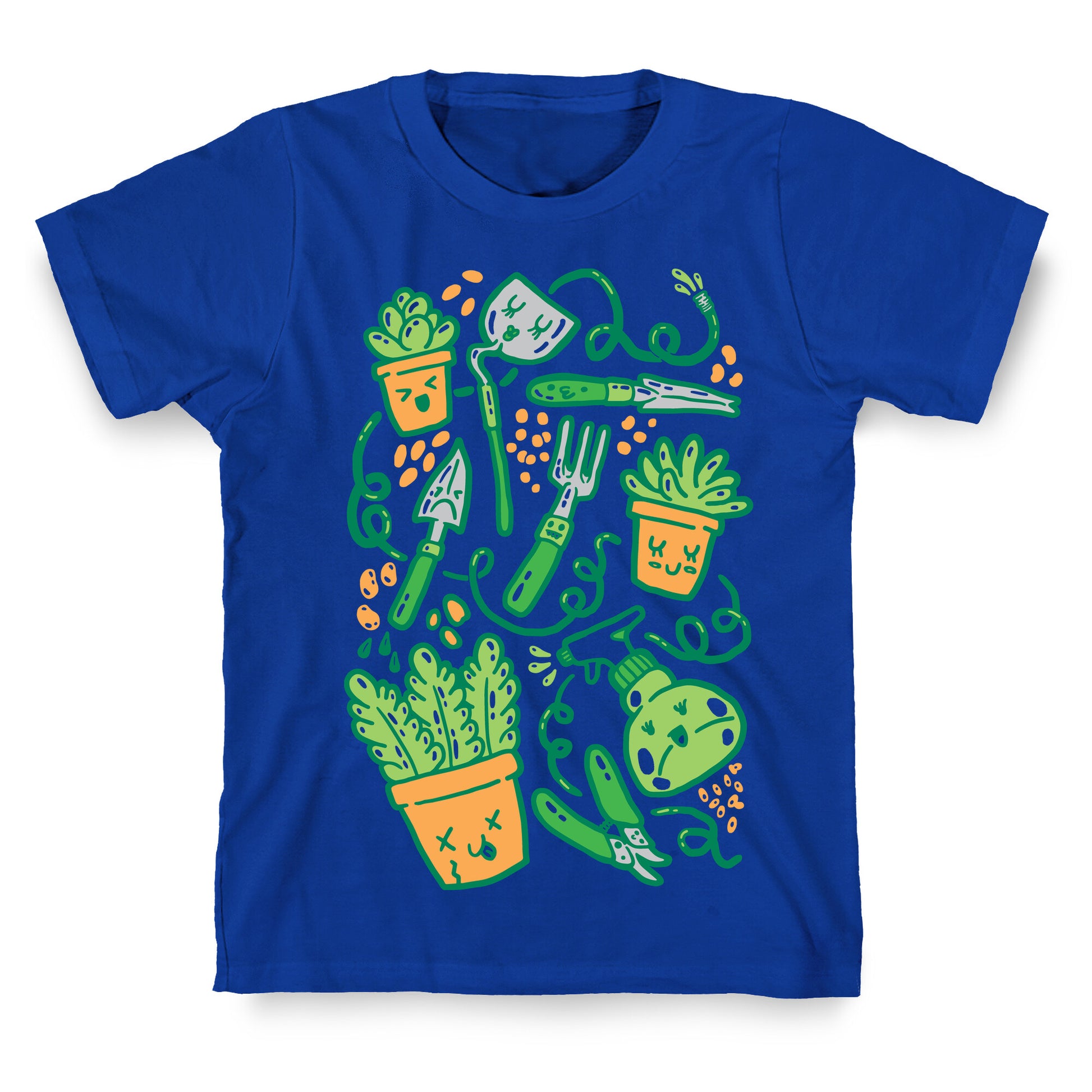 Kawaii Plants and Gardening Tools T-Shirt