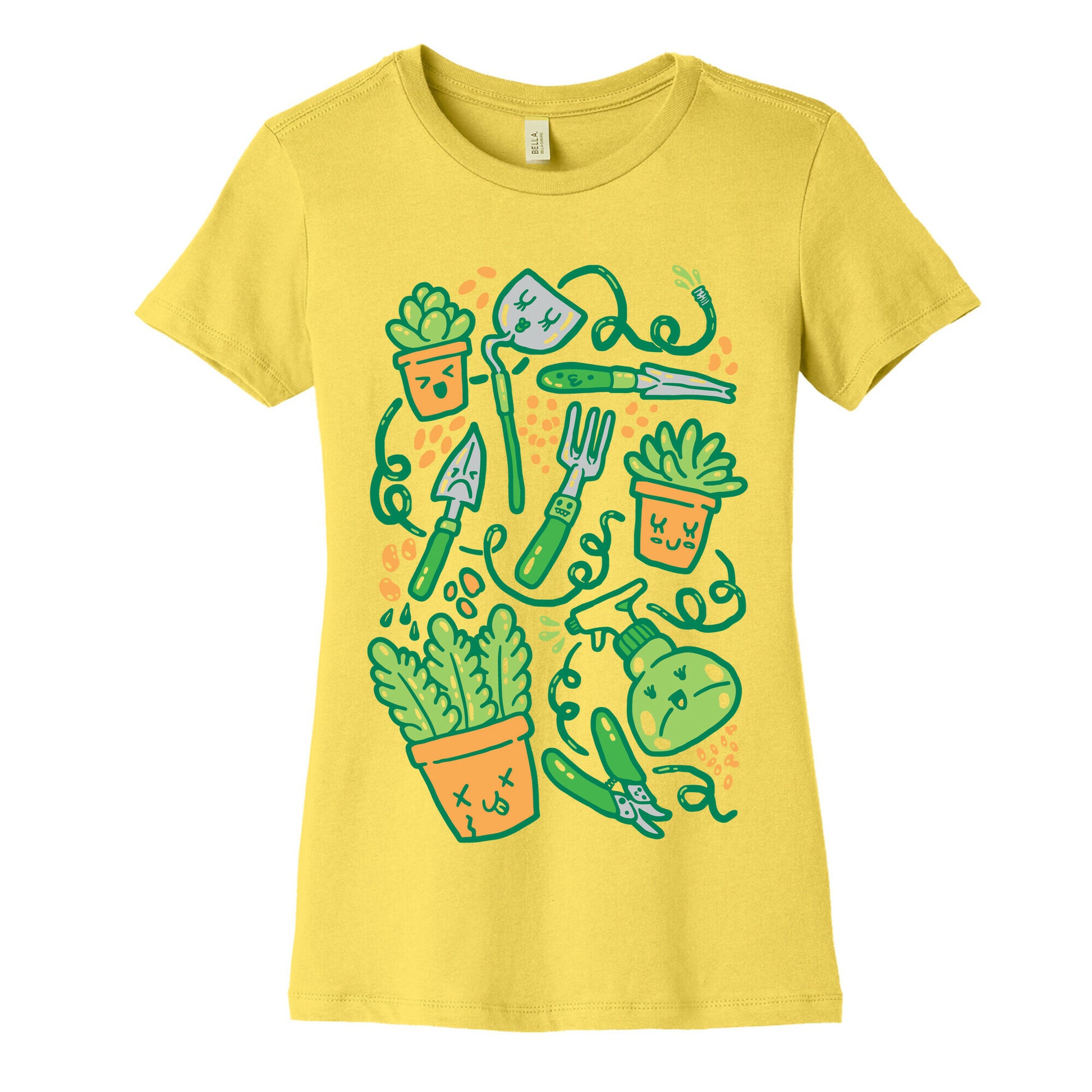 Kawaii Plants and Gardening Tools Women's Cotton Tee