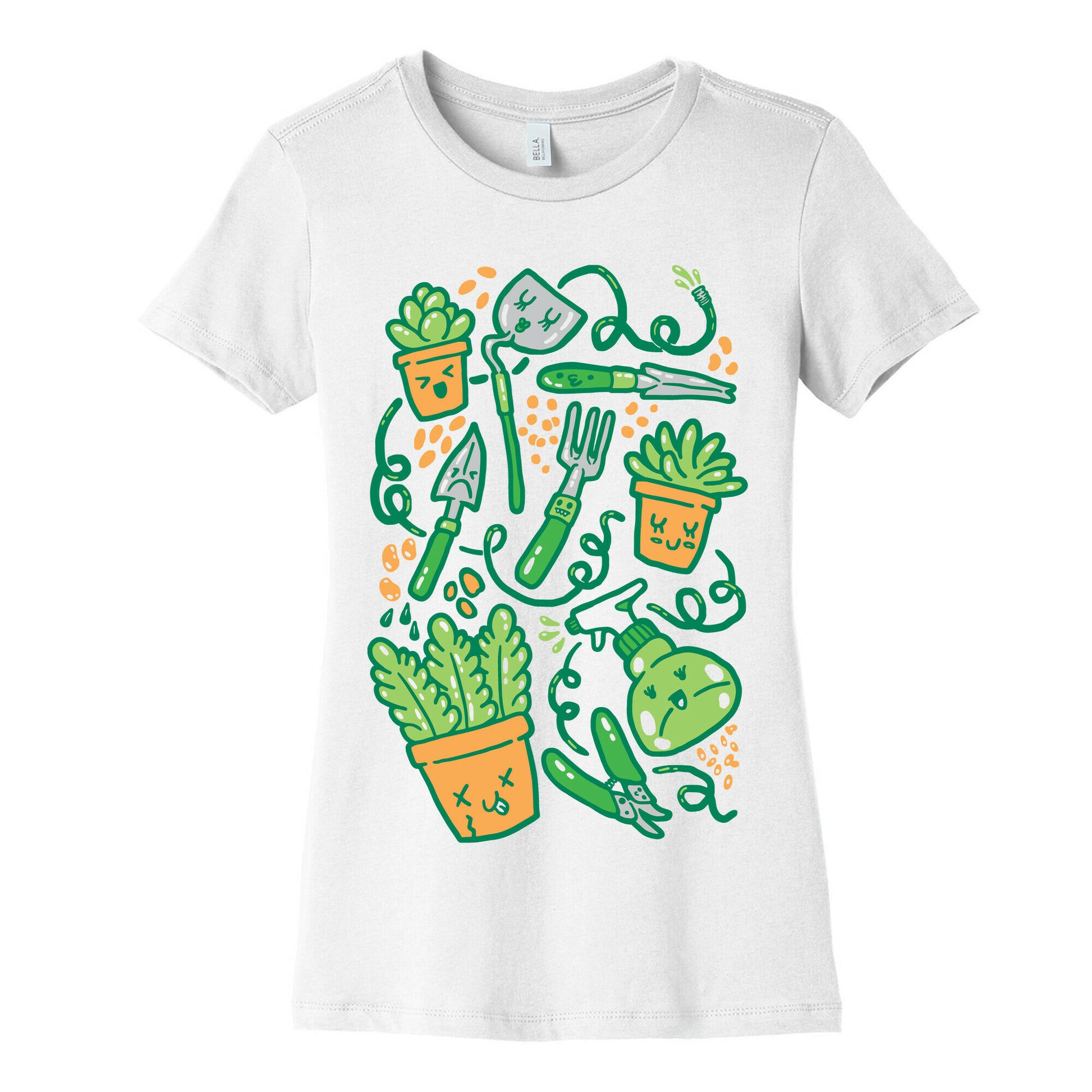 Kawaii Plants and Gardening Tools Women's Cotton Tee