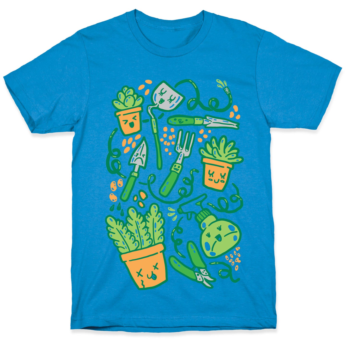 Kawaii Plants and Gardening Tools T-Shirt