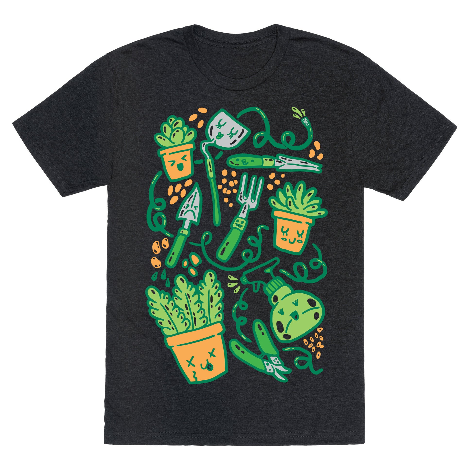 Kawaii Plants and Gardening Tools Unisex Triblend Tee