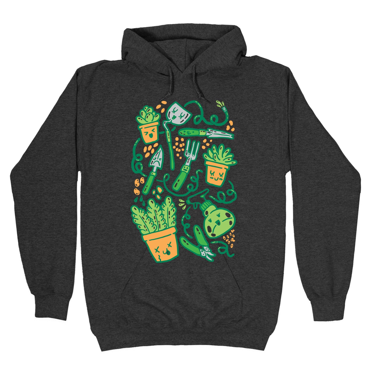 Kawaii Plants and Gardening Tools Hoodie