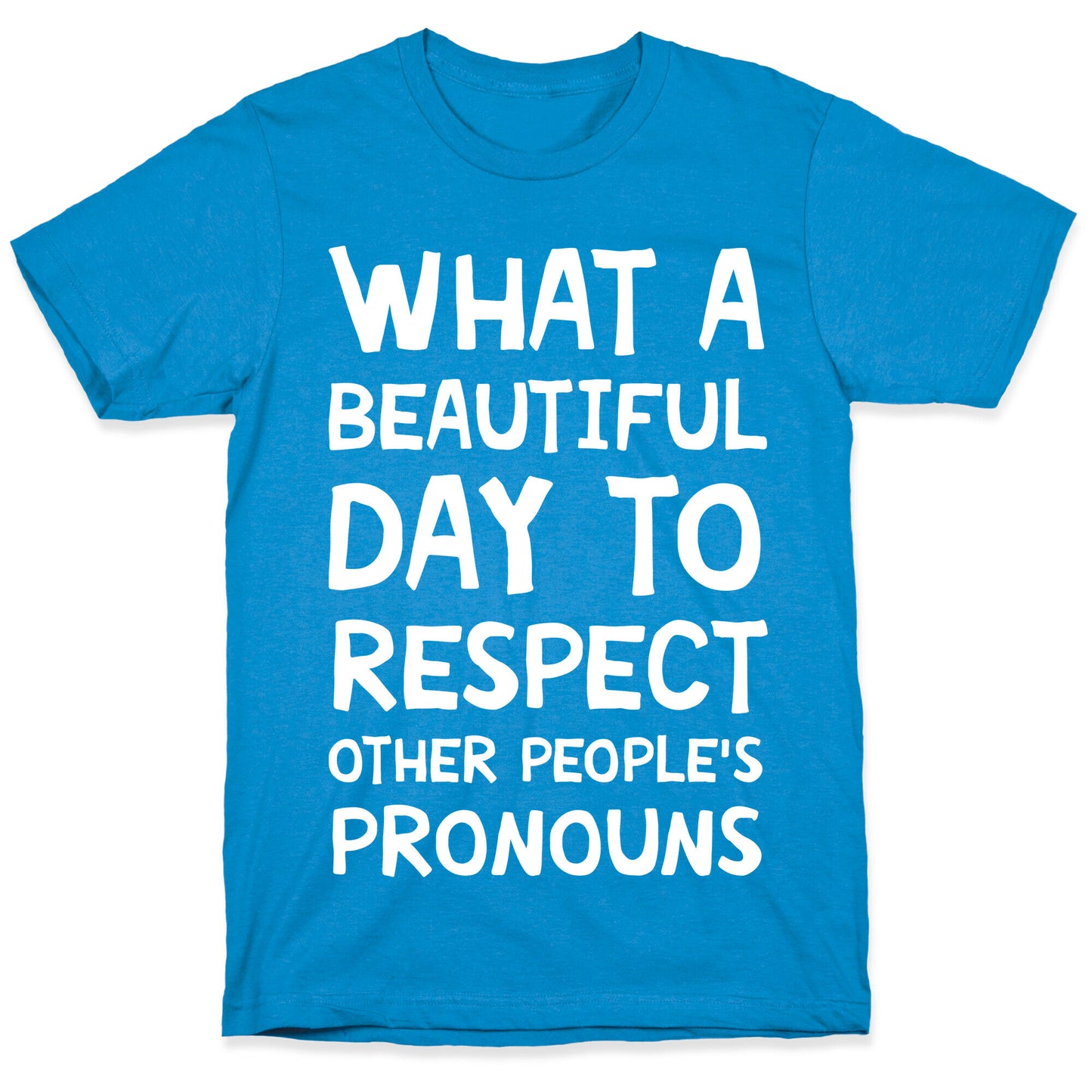 What A Beautiful Day To Respect Other People's Pronouns T-Shirt