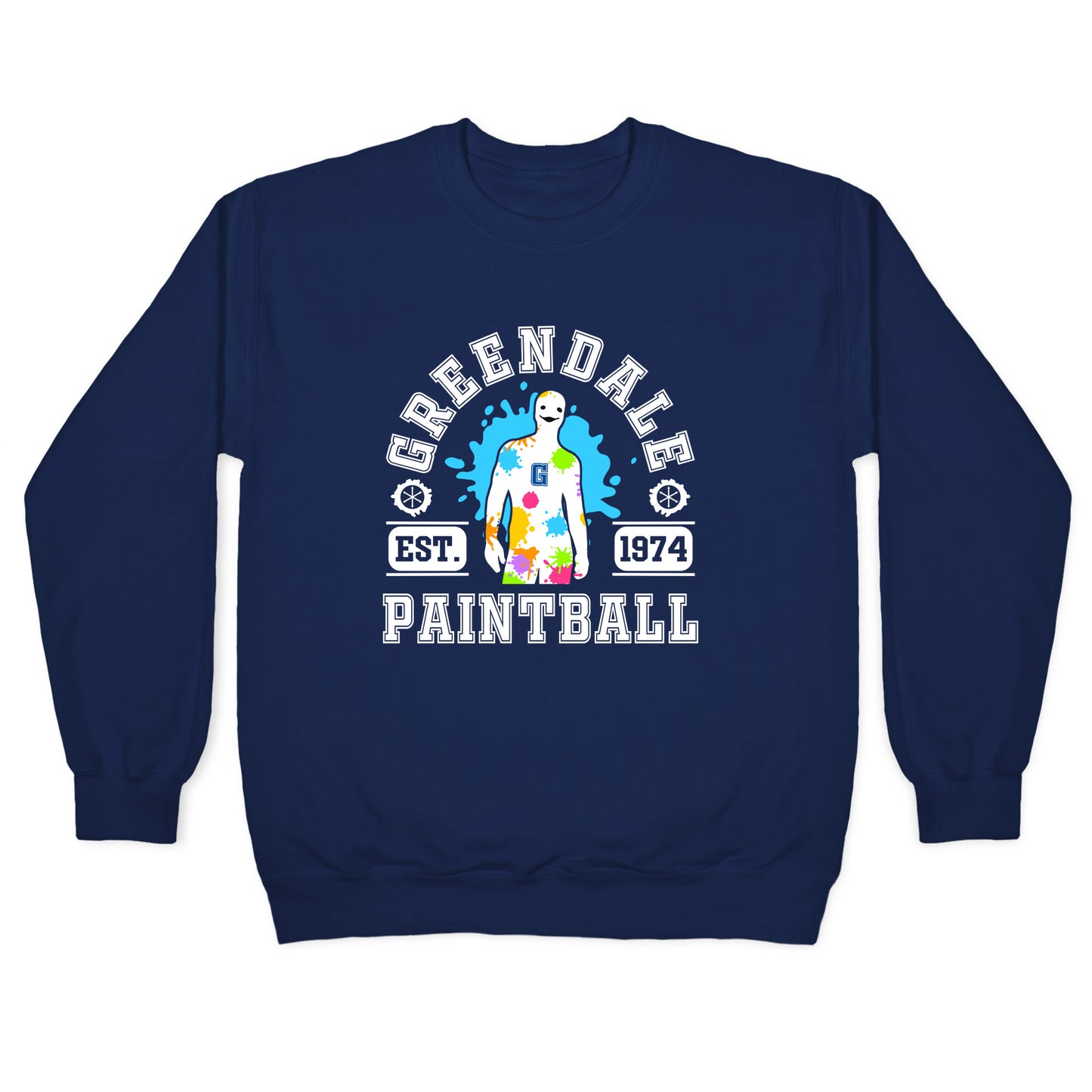 Greendale Community College Paintball Crewneck Sweatshirt