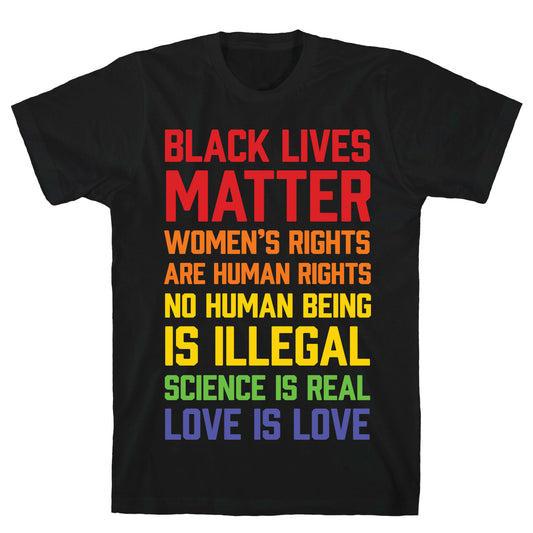 Black Lives Matter List T-Shirt