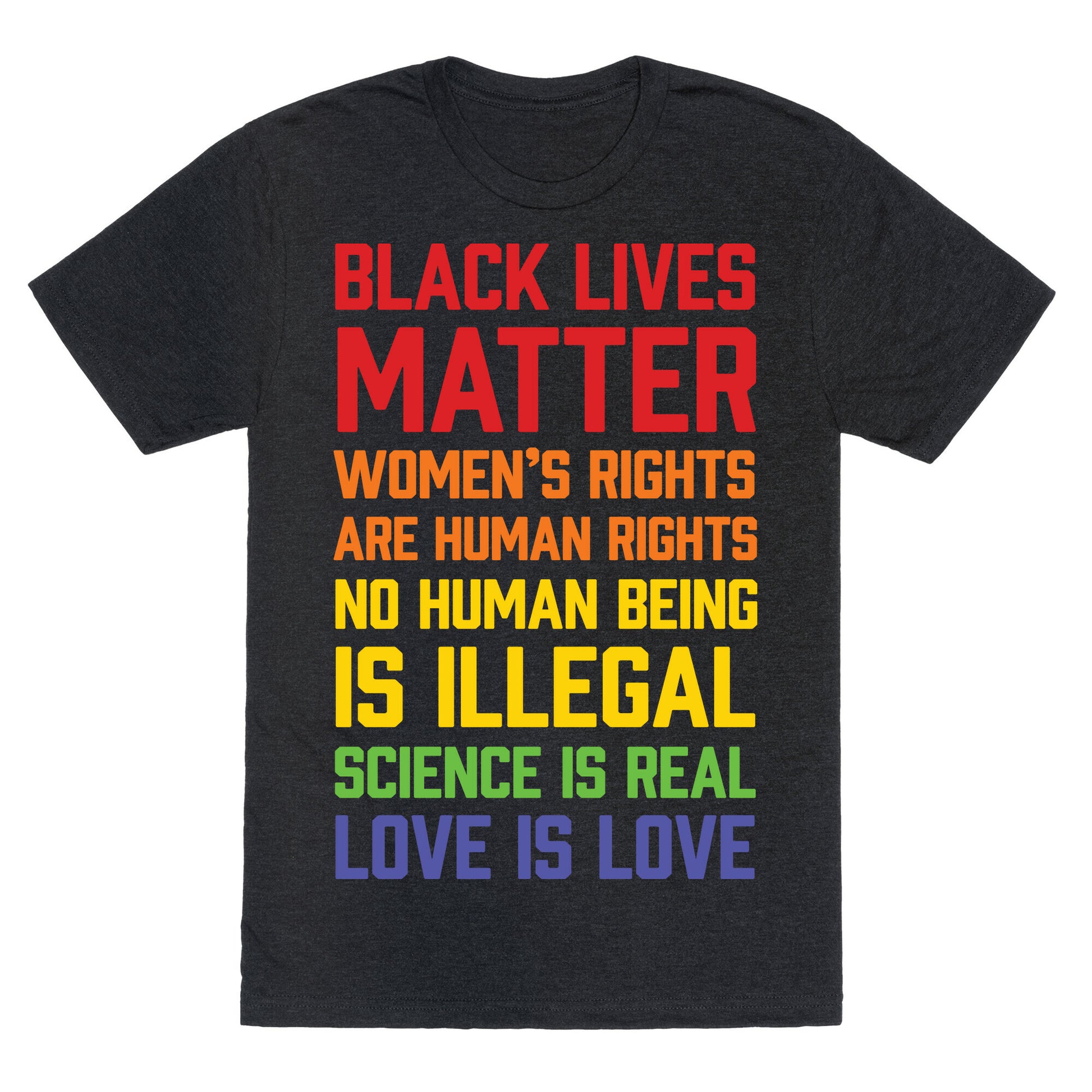Black Lives Matter List Unisex Triblend Tee