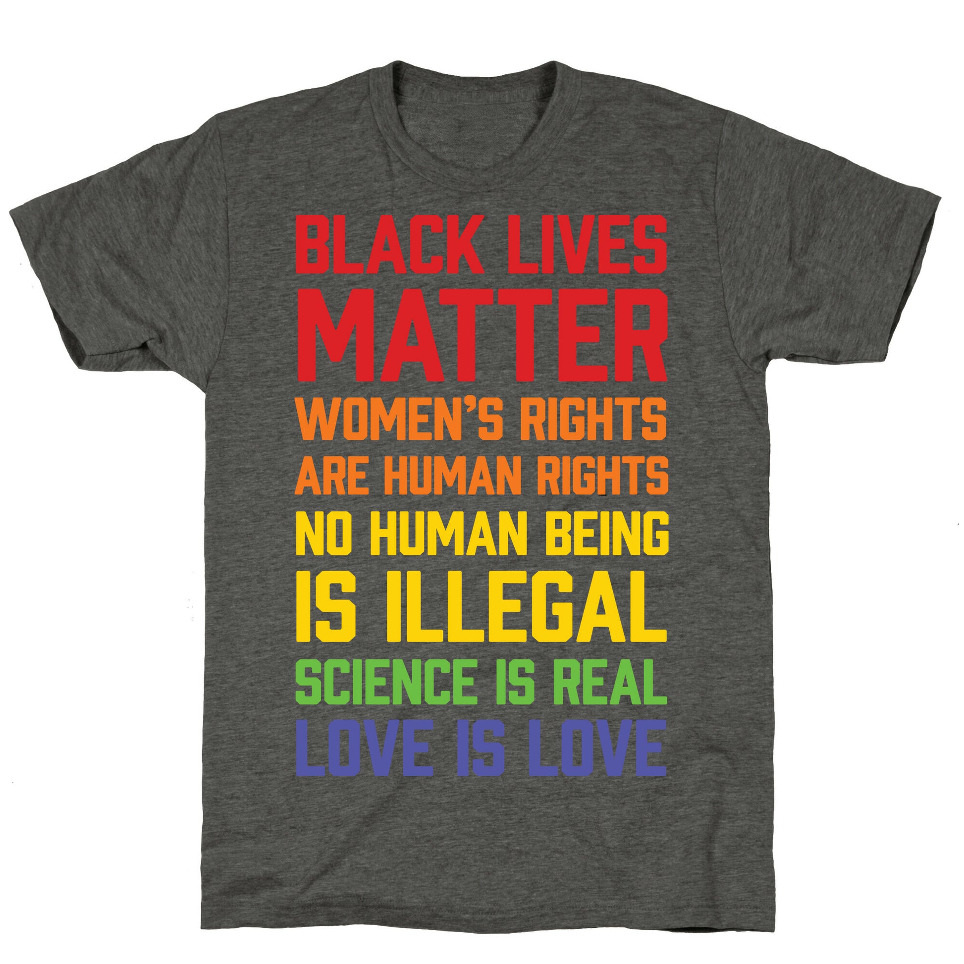 Black Lives Matter List Unisex Triblend Tee