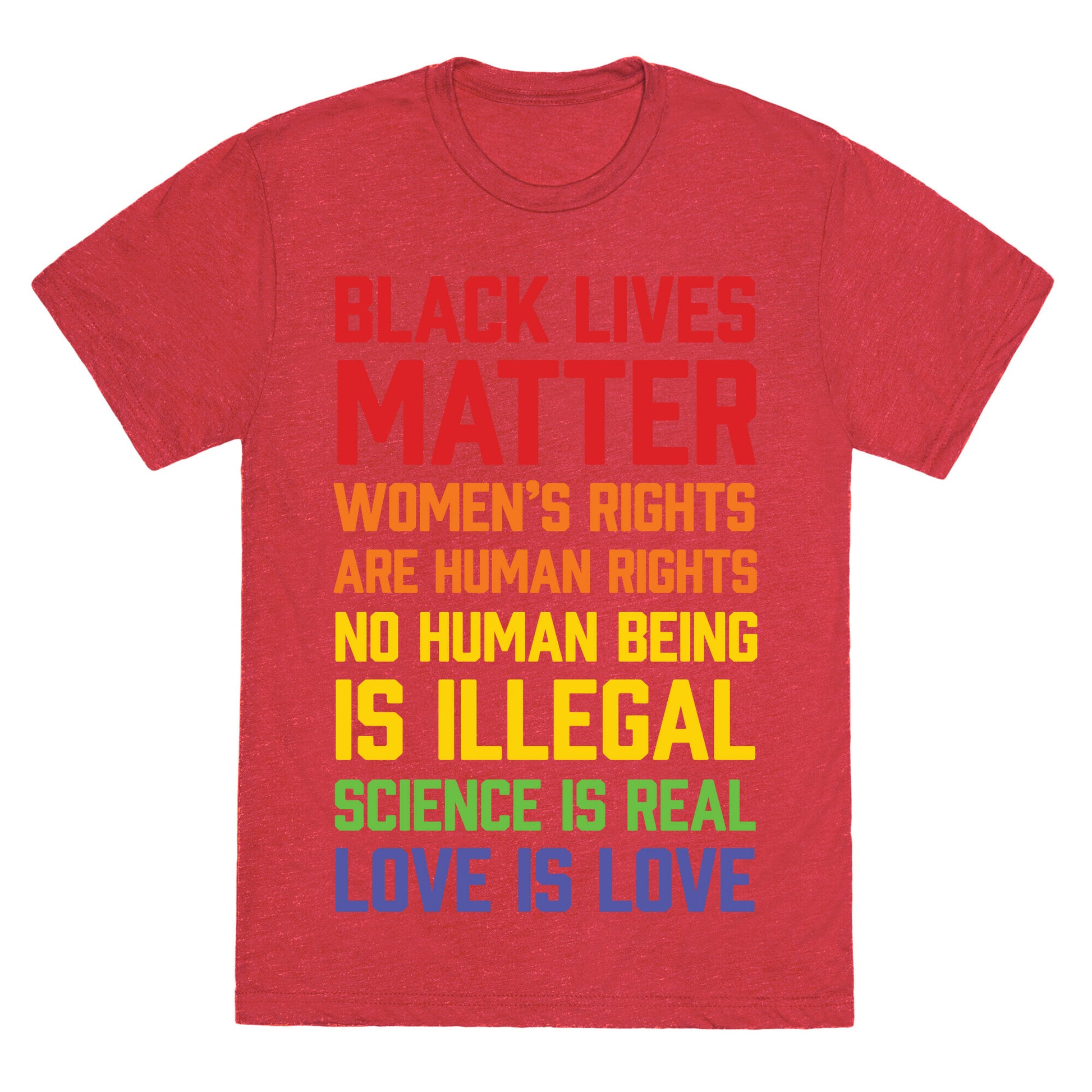 Black Lives Matter List Unisex Triblend Tee
