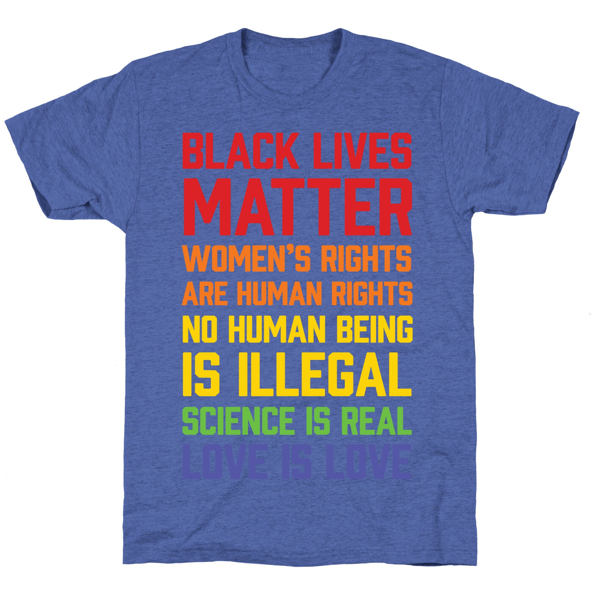 Black Lives Matter List Unisex Triblend Tee