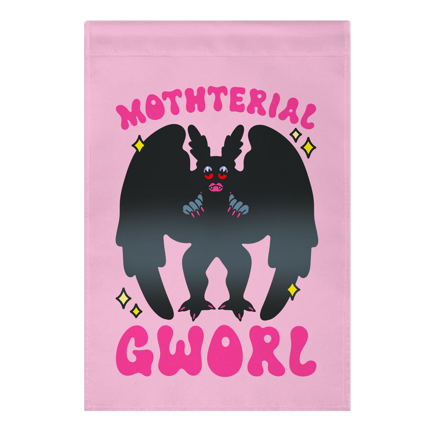 Mothterial Gworl Mothman Parody Garden Flag