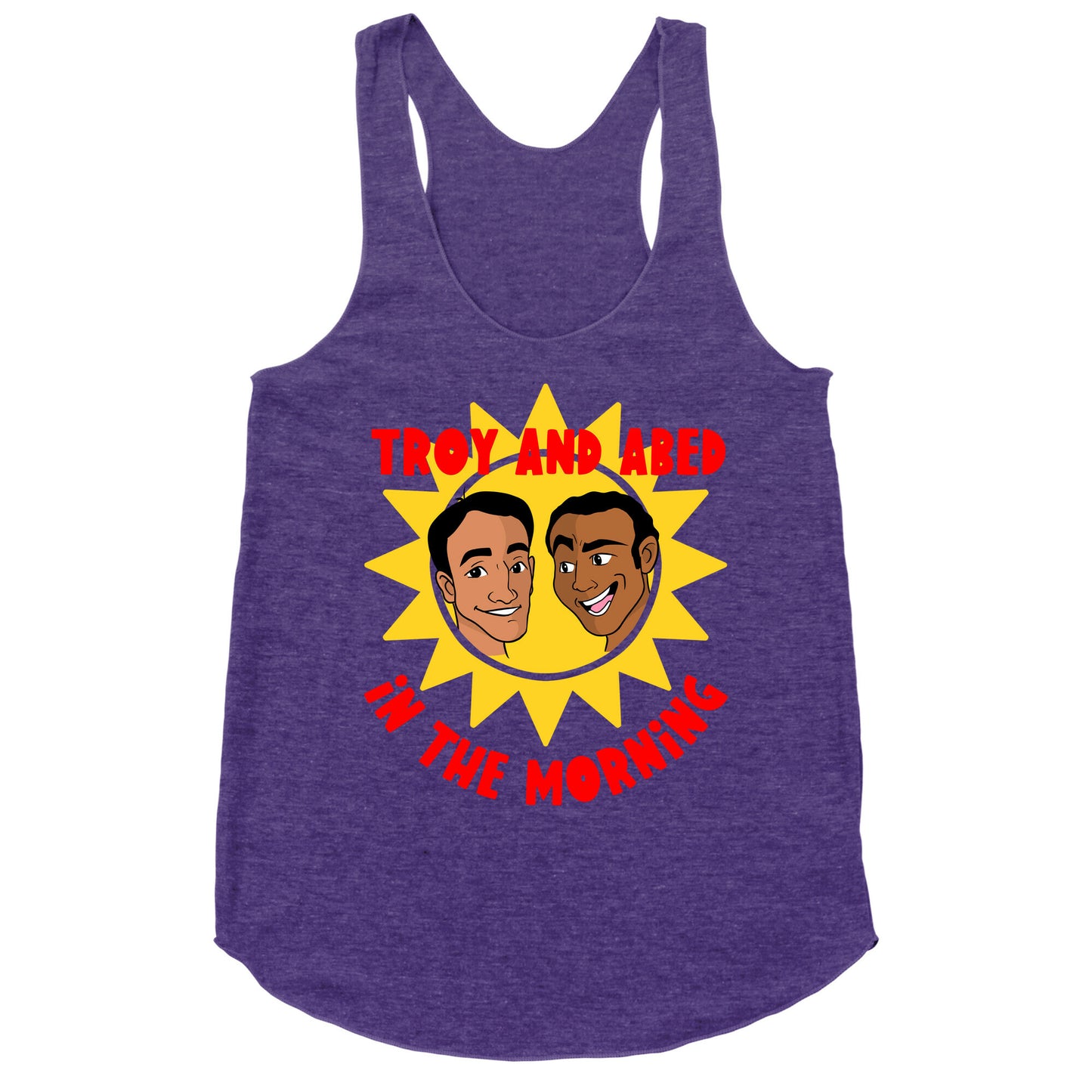 Troy and Abed in the Morning Racerback Tank