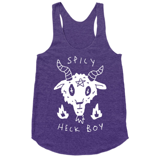 Spicy Heck Boy Satan Racerback Tank