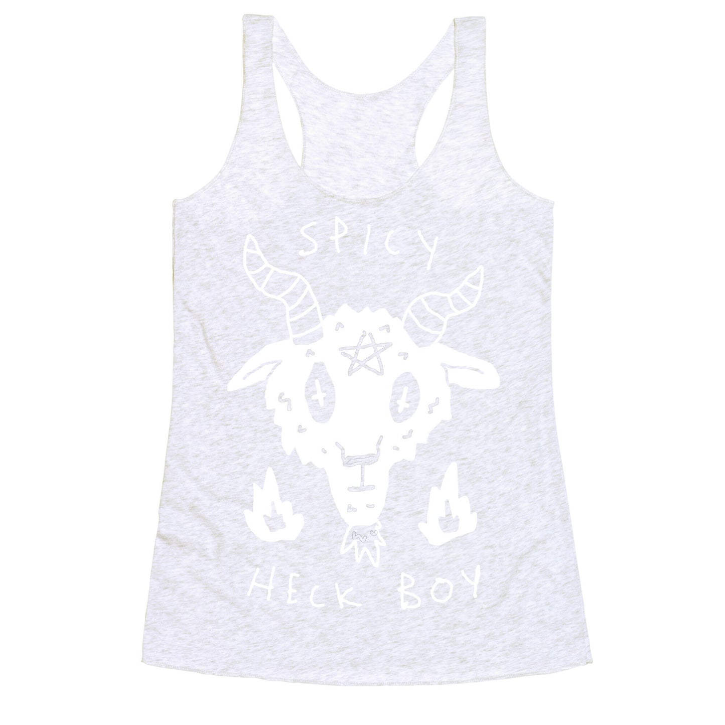 Spicy Heck Boy Satan Racerback Tank