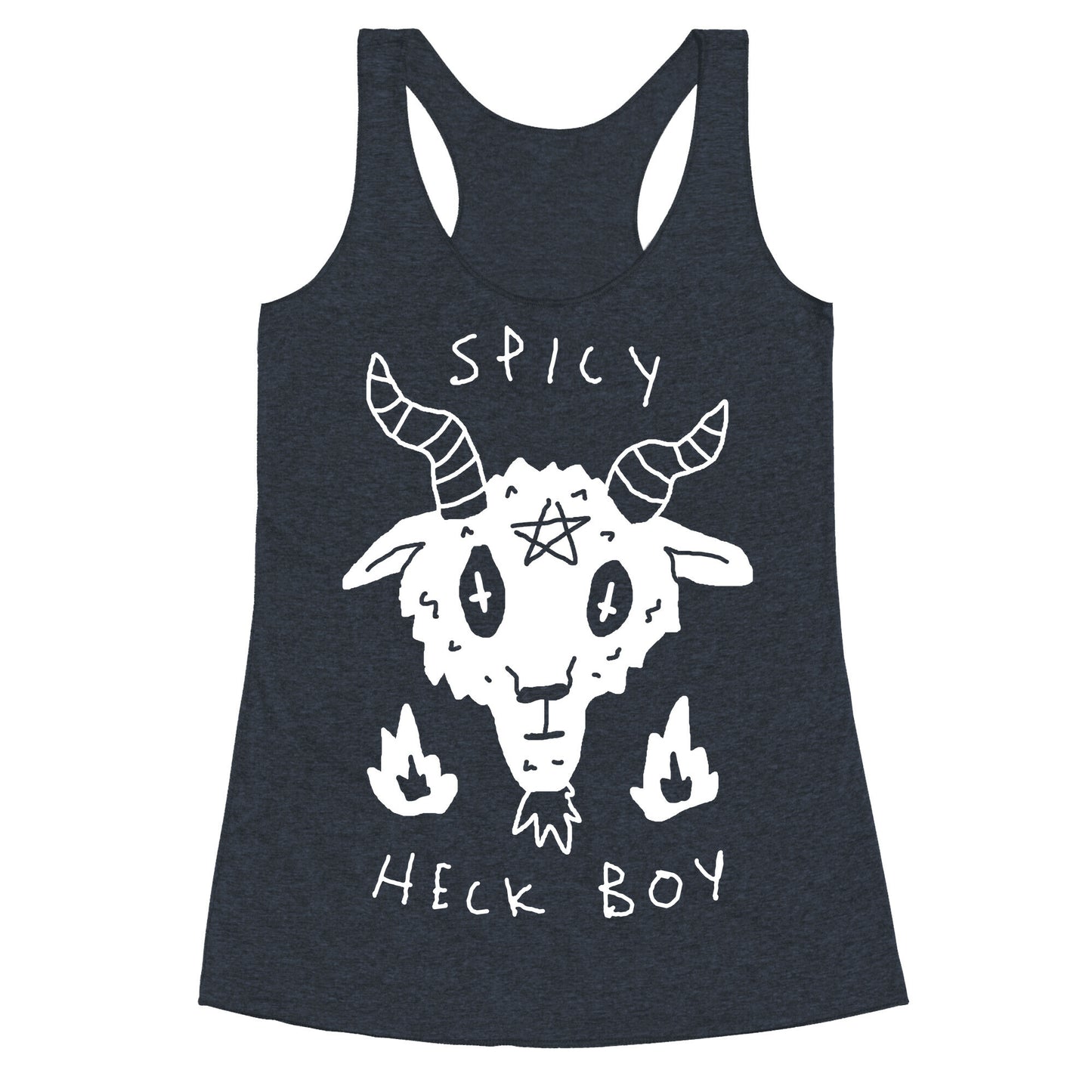 Spicy Heck Boy Satan Racerback Tank