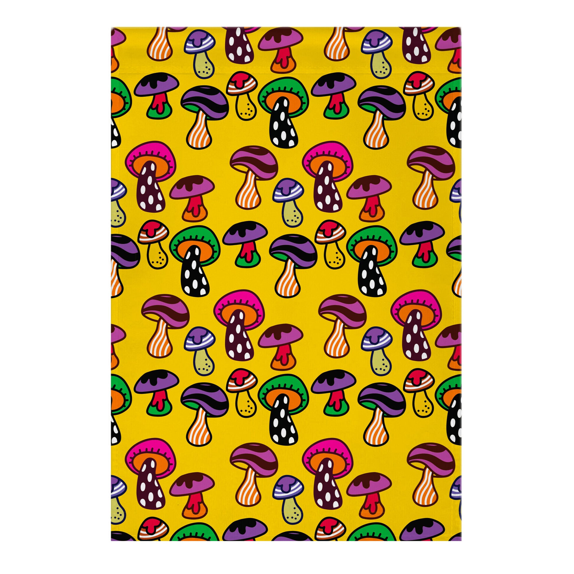 Funky Mushroom Pattern Garden Flag