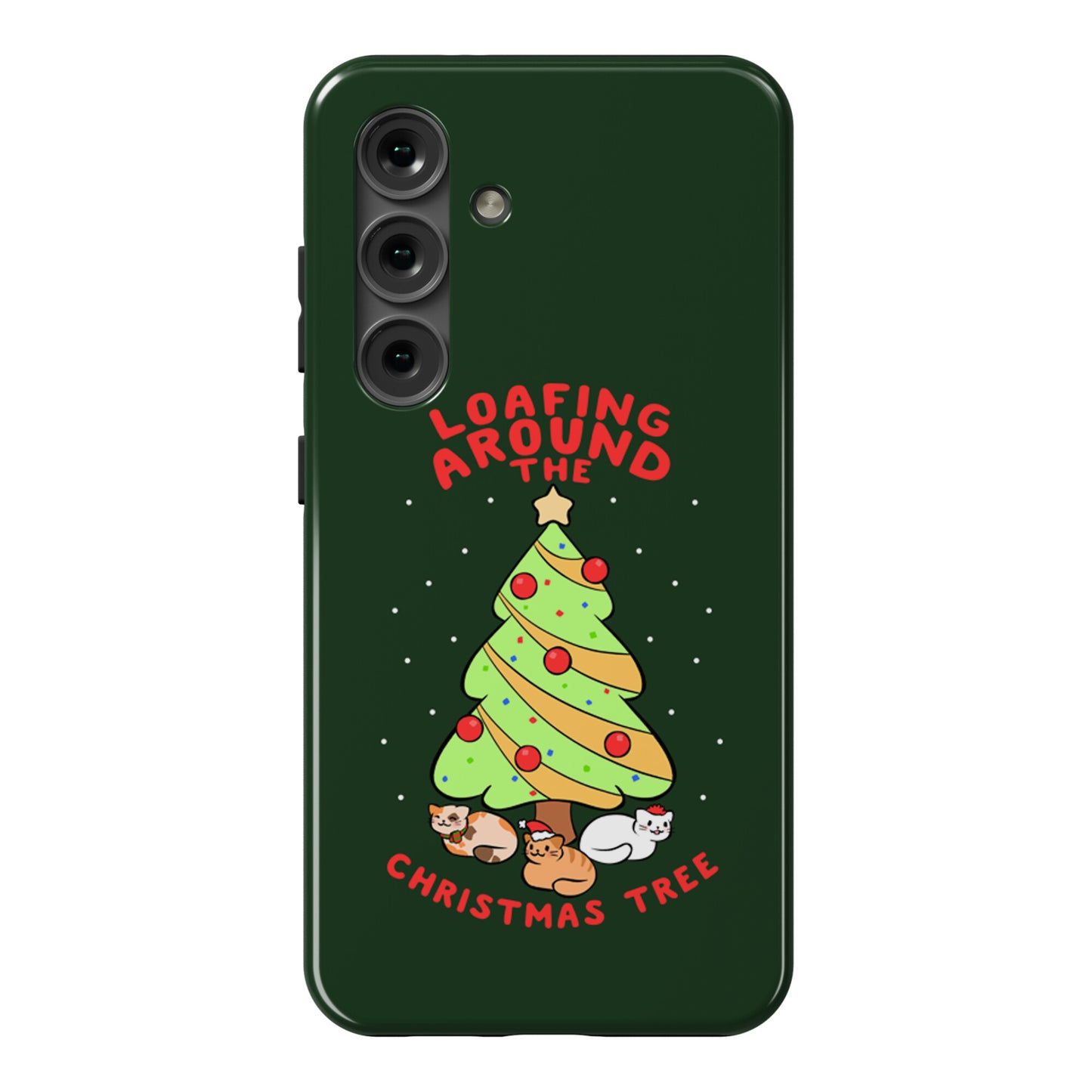 Loafing Around The Christmas Tree Phone Case