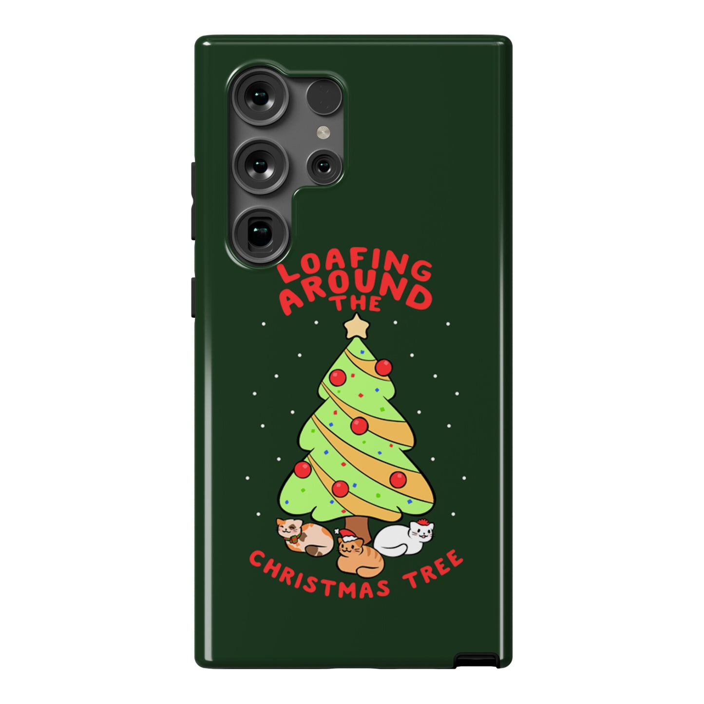 Loafing Around The Christmas Tree Phone Case