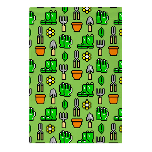 Pixel Gardening Tool Pattern Garden Flag