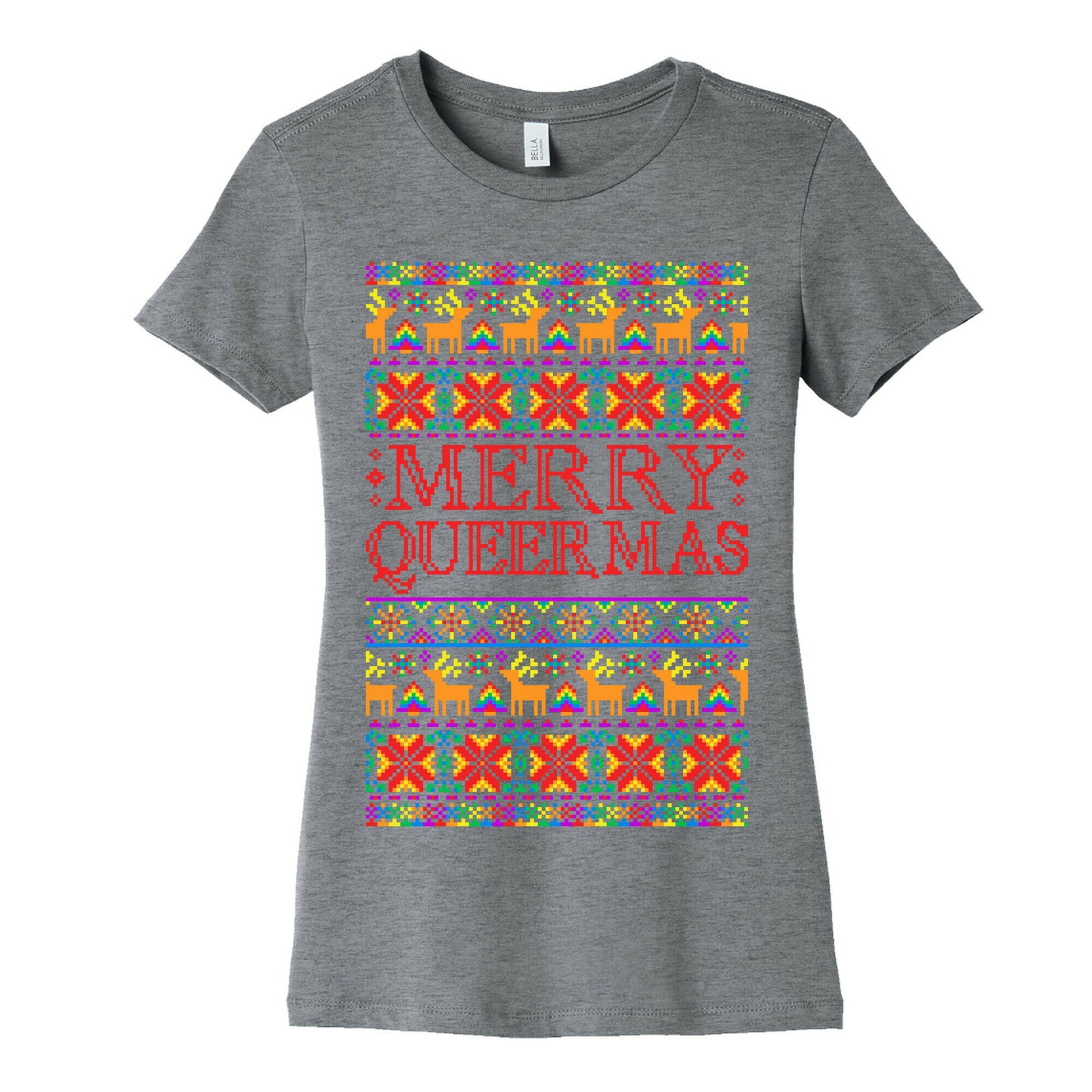 Merry Queermas Gay Pride Christmas Sweater Women's Cotton Tee
