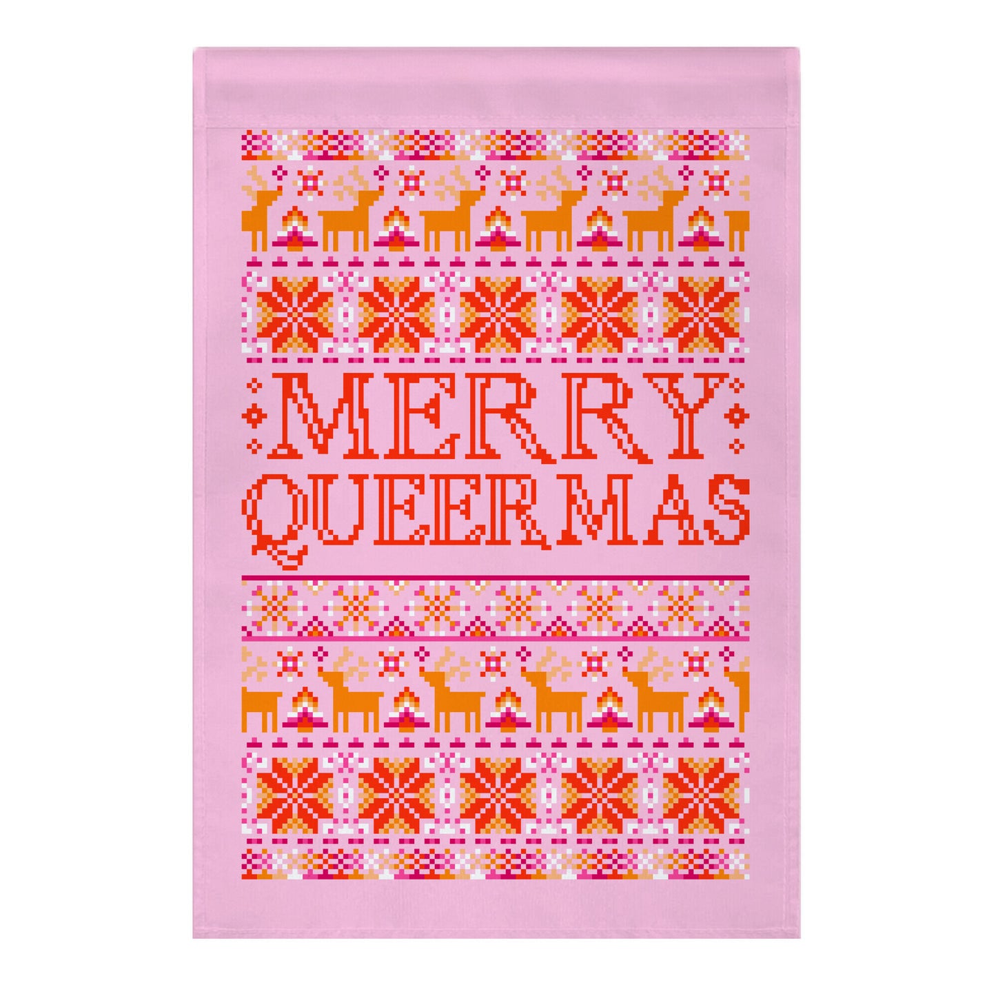 Merry Queermas Lesbian Pride Christmas Sweater Garden Flag