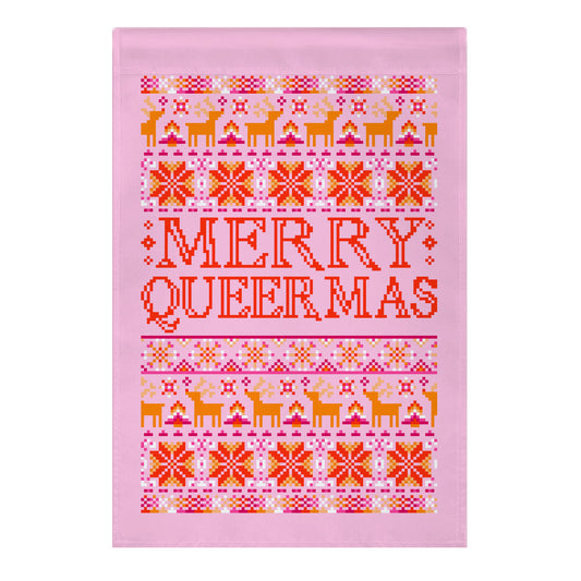 Merry Queermas Lesbian Pride Christmas Sweater Garden Flag