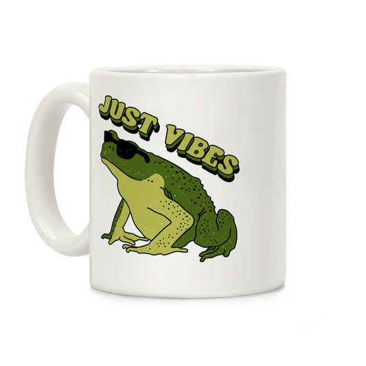 Just Vibes Frog Coffee Mug