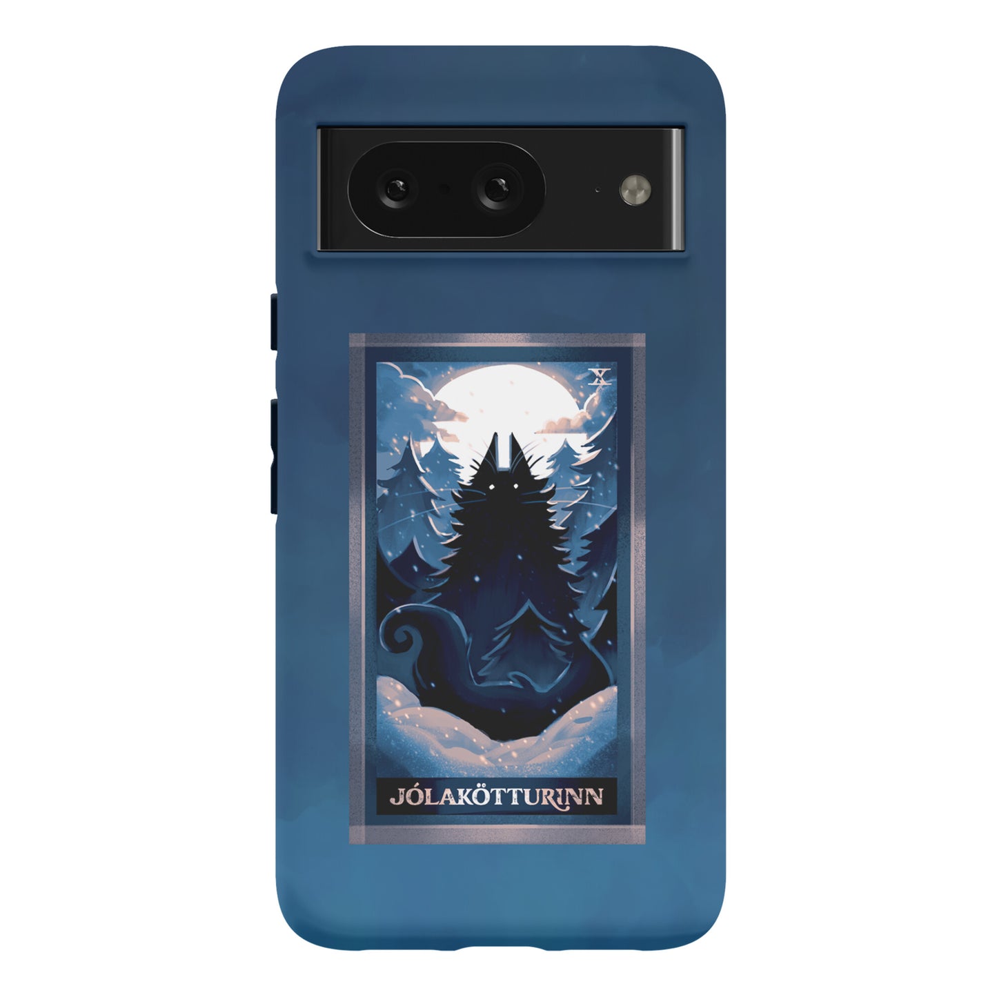 Yule Cat Tarot Card Jólakötturinn Phone Case
